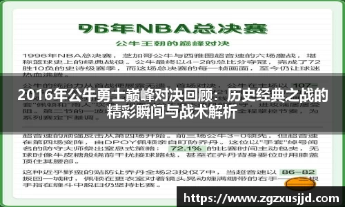 2016年公牛勇士巅峰对决回顾：历史经典之战的精彩瞬间与战术解析